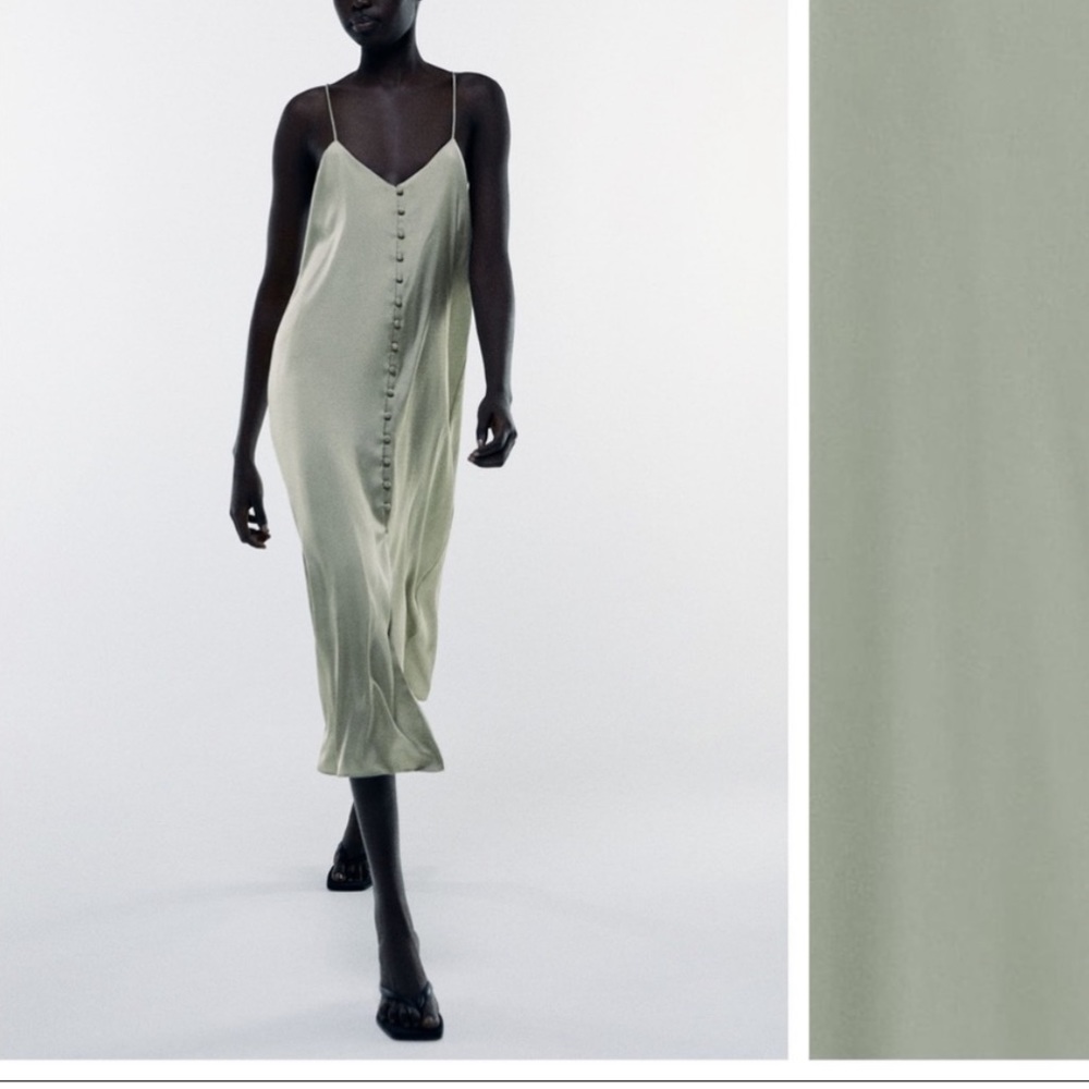 Zara midi satin dress